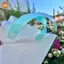 Túi ép quai, túi quai ép màu trắng quai xanh pastel đựng thời trang đủ size