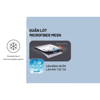 Quần lót nữ Microfiber mesh ONOFF PREIMUM dáng bikini kháng khuẩn siêu nhẹ dệt thoáng khí- 16UJ23A007