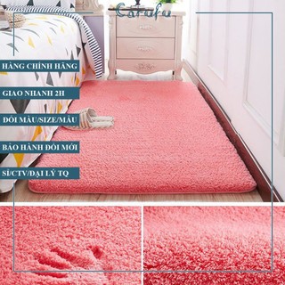 Thảm TRÒN trải sàn phòng khách Lông CỪU | Màu Hồng Nhạt 100cm