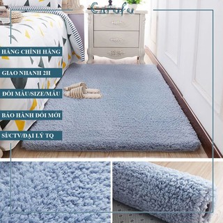 Thảm TRÒN trải sàn phòng khách Lông CỪU | Màu Xám 120cm