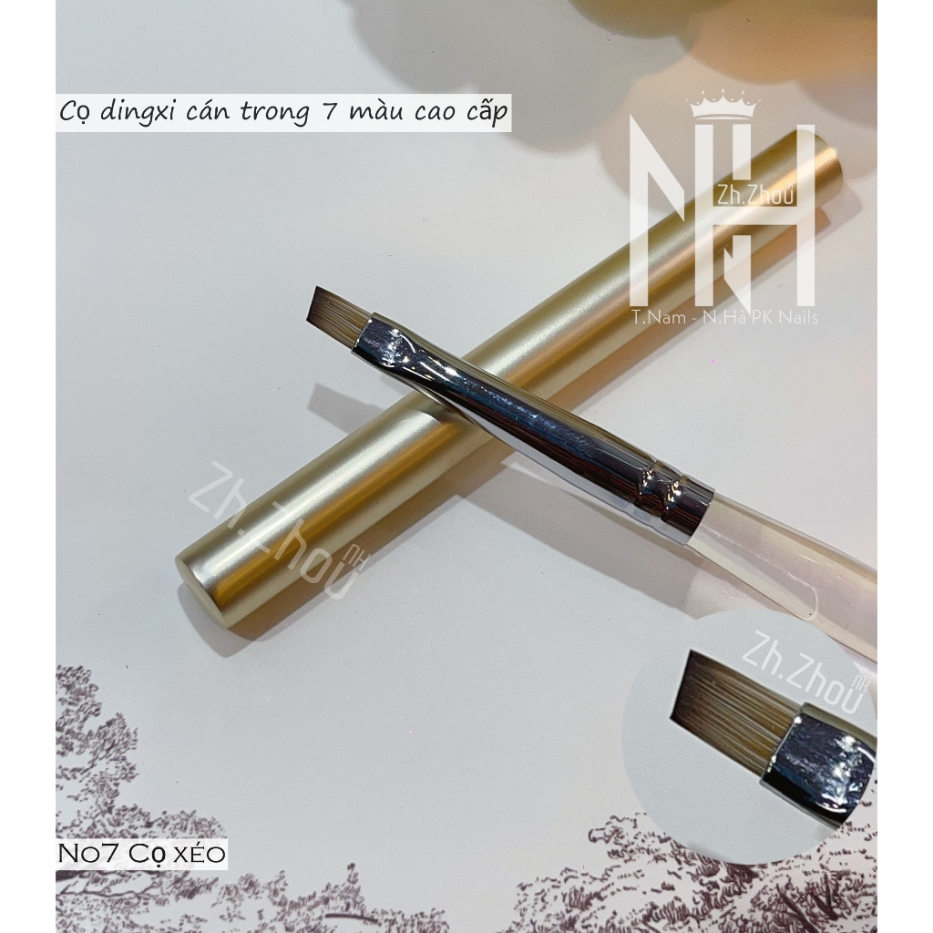 Cọ bản vuông , chéo , tròn, cọ vẽ nail, cọ dingxi cao cấp