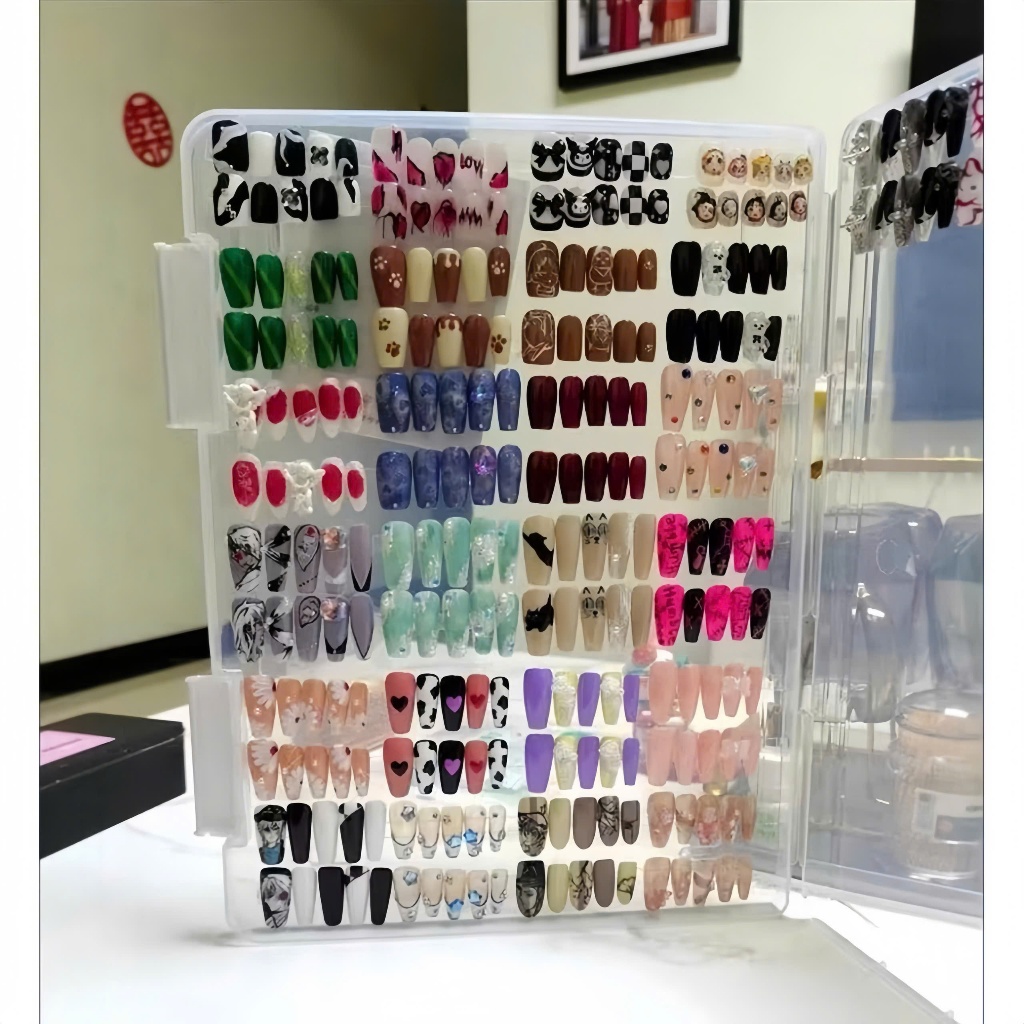 [Size lớn] Hộp nhựa đựng móng mẫu học nail size lớn