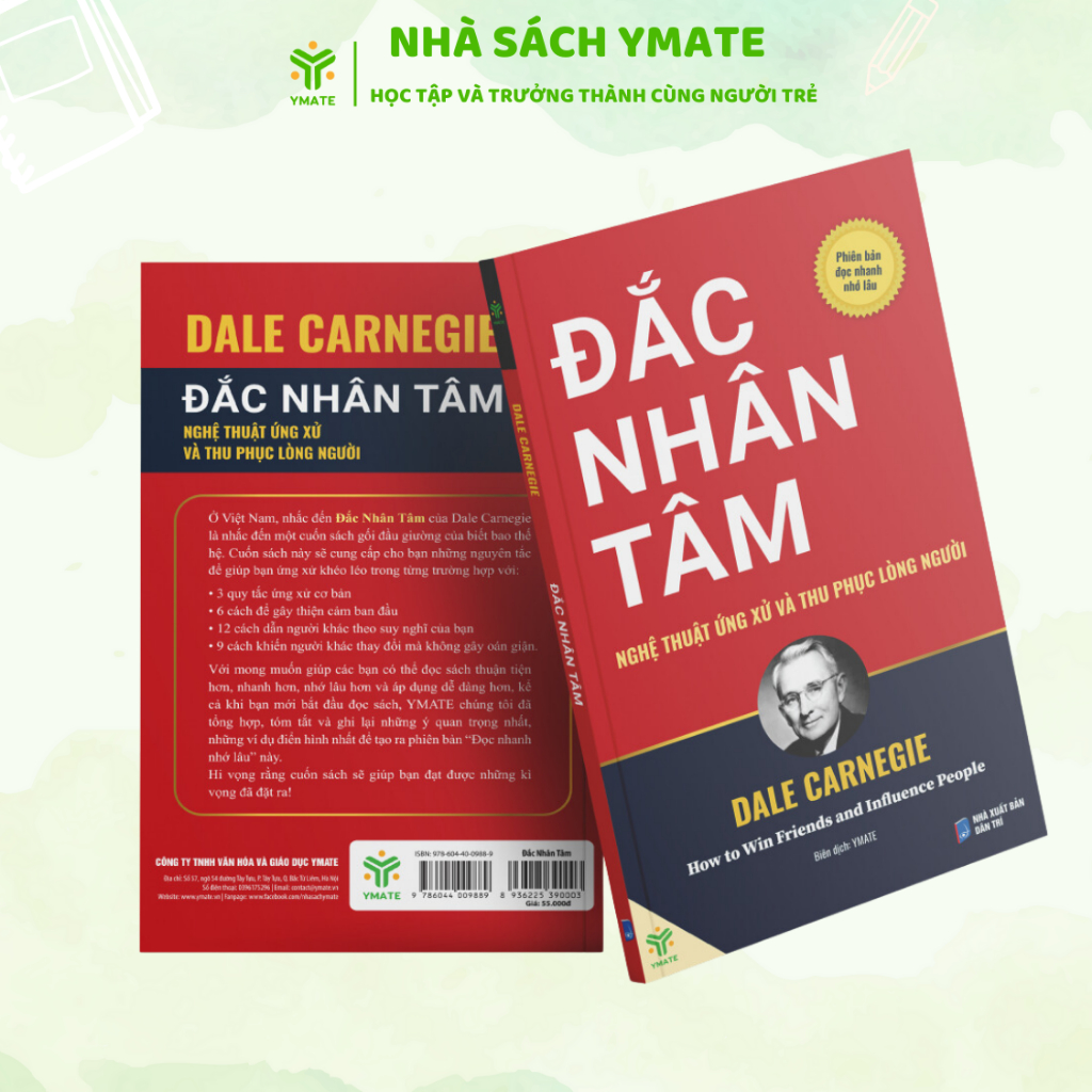 Ảnh Sách Đắc Nhân Tâm - Nghệ Thuật Ứng Xử Và Thu Phục Lòng Người (Bản Đọc Nhanh Nhớ Lâu) - Ymate Books 1