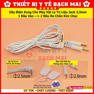 Dây Điện Xung Máy Vật Lý Trị Liệu bộ quốc phòng Dr Home, MPT8, MF5 và các máy điện xung khác