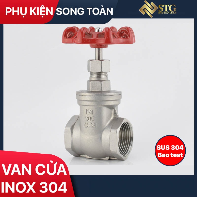 Van Cửa Inox 304, Van Khoá Cổng Inox 304 Tay Vặn 360 độ Phi 21 27 34 ...