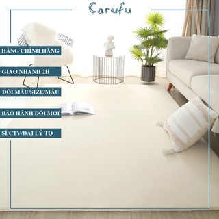 Thảm tròn trải sàn phòng khách 100cm 120cm 160cm màu Be sữa NHUNG nỉ cao cấp