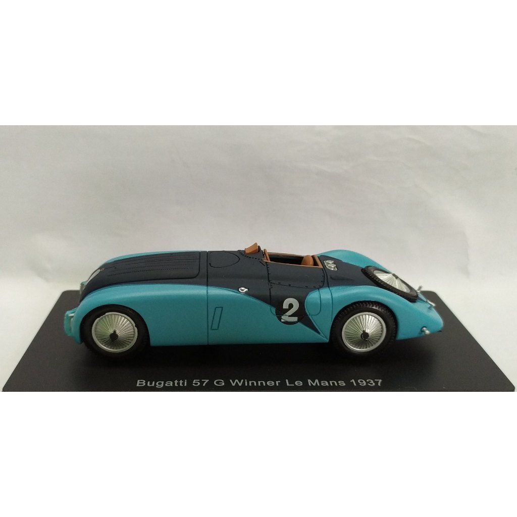 Modèle Réduit Bugatti 57G N°2 Le Mans 1937 - IXO échelle 1/43, Zamak, Occasion