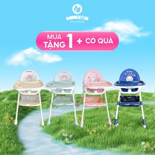 [MUA 1 TẶNG 1 QUÀ] Ghế Ăn Dặm Ngả Lưng Gấp Gọn Có Bánh Xe Honper | 4 Màu Xanh Dương - Xanh Ngọc - Be - Hồng