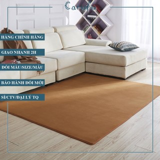 Thảm trải sàn phòng khách 200x160cm màu KhaKi NHUNG nỉ cao cấp