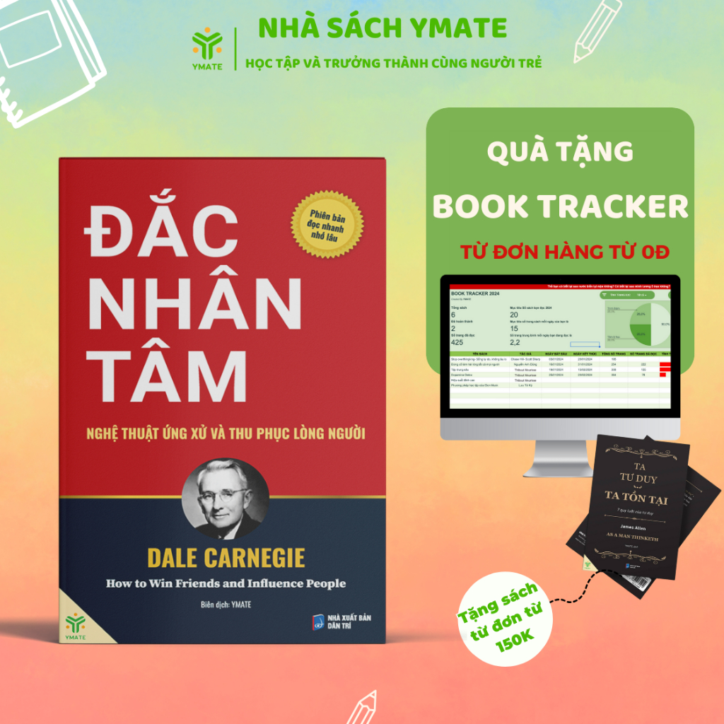 Ảnh Sách Đắc Nhân Tâm + Stop Overthinking - Nhà Sách Ymate 1