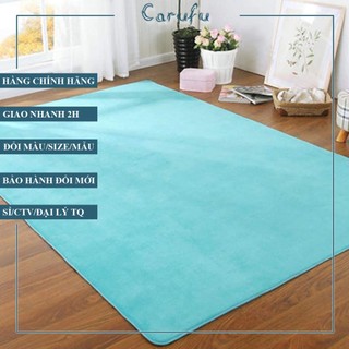 Thảm trải sàn phòng khách 200x160cm màu Xanh Biển NHUNG nỉ cao cấp