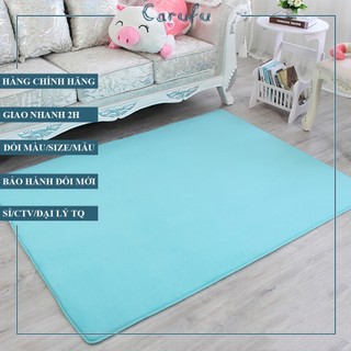 Thảm trải sàn phòng khách 200x160cm màu Xanh Biển NHUNG nỉ cao cấp
