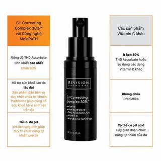 Tinh Chất Vitamin C Revision Dưỡng Trắng Da, Chống Oxy Hóa Revision C+ Correcting Complex 30% 30ml