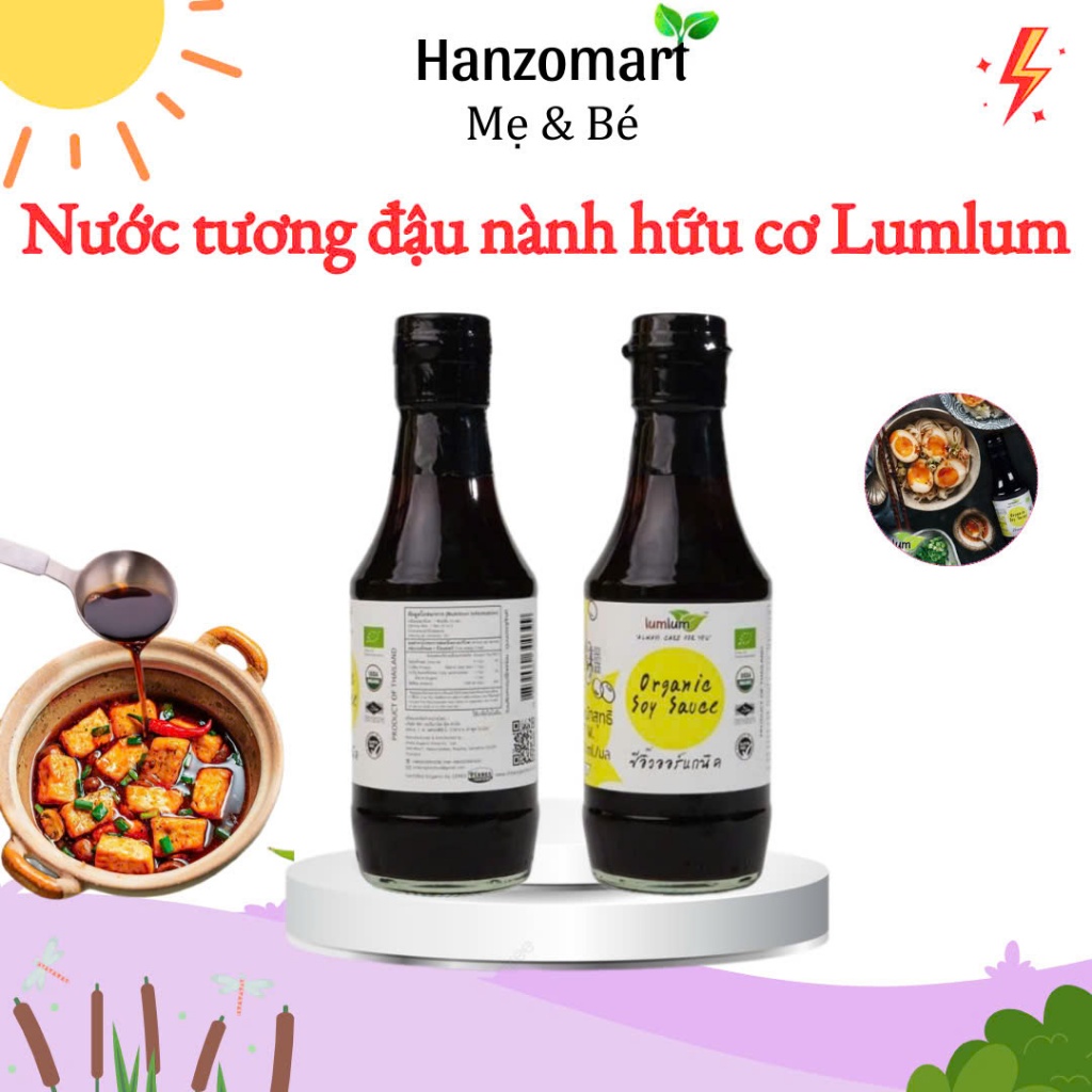 Nước tương tách muối cho bé ăn dặm đậu nành hữu cơ cho bé