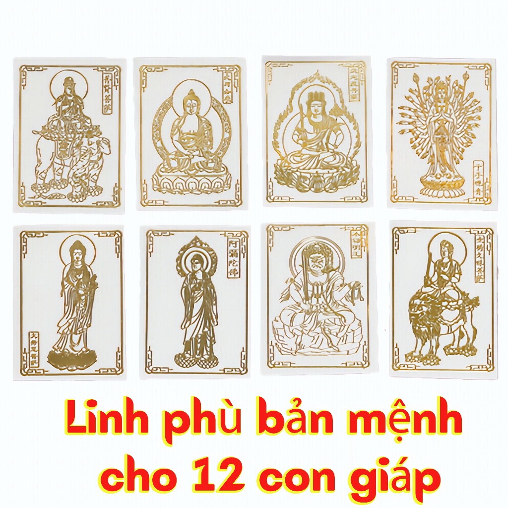 Miếng dán điện thoại đẹp lung linh phù hợp phong thủy tài lộc, may mắn hình phật bồ tát