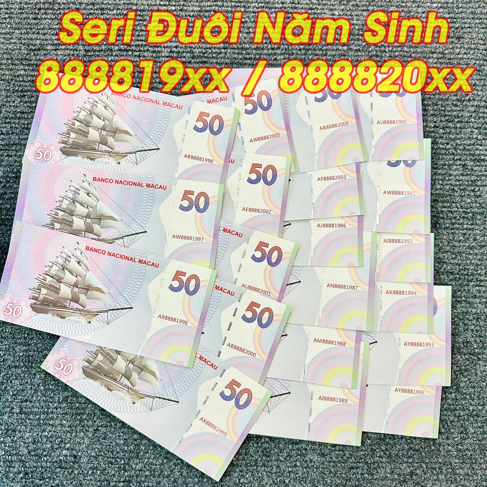 [Năm Sinh] Tiền Năm Sinh Thuận Buồm Xuôi Gió MaCao Seri Đầu 8888 Cộng Năm Sinh Ý Nghĩa Phong Thủy Tài Lộc
