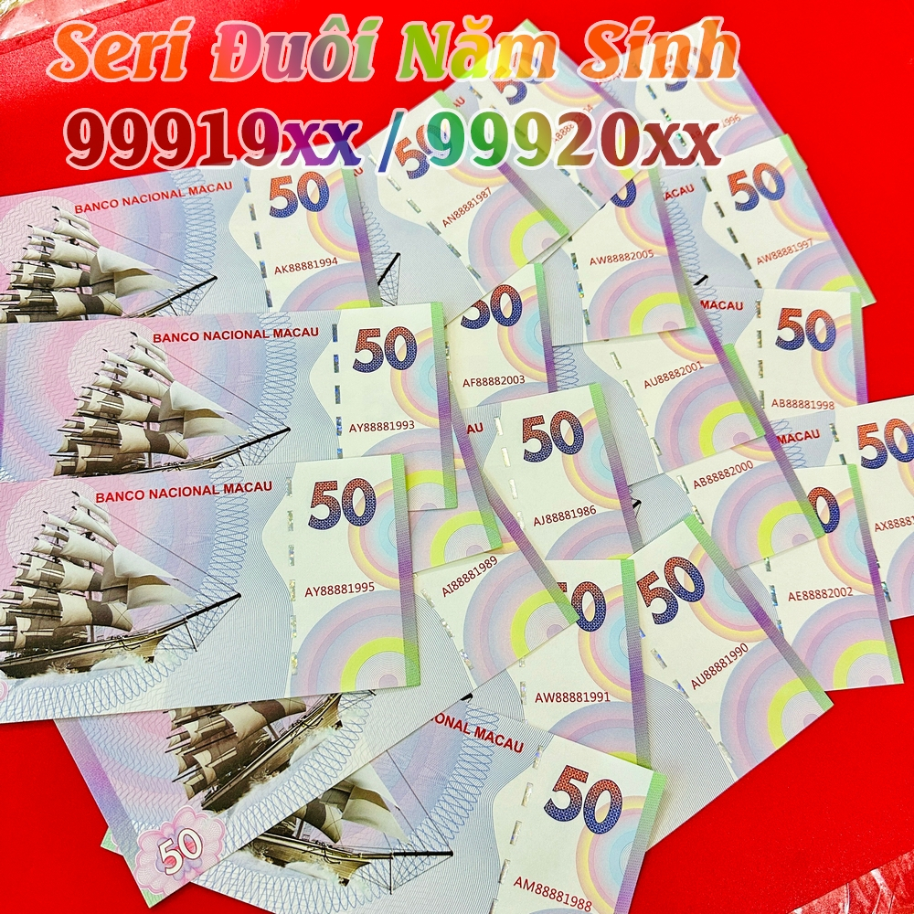 [Năm Sinh] Tiền Năm Sinh Thuận Buồm Xuôi Gió MaCao Seri Đầu 8888 Cộng Năm Sinh Ý Nghĩa Phong Thủy Tài Lộc