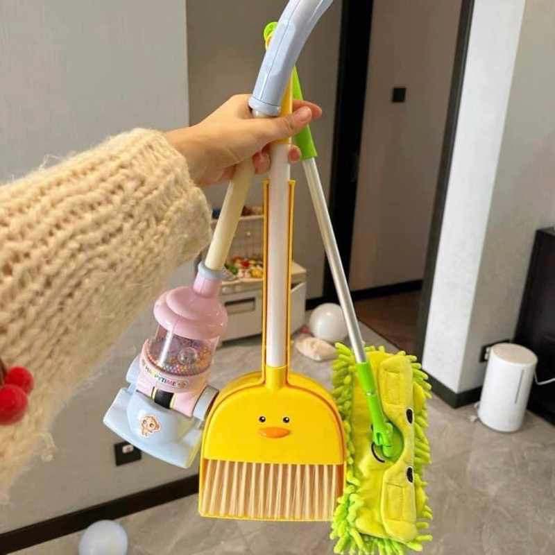 Bộ đồ chơi dụng cụ dọn dẹp cho bé Tiệm Nhà Mía, Đồ chơi tập làm việc nhà cho bé trai bé gái