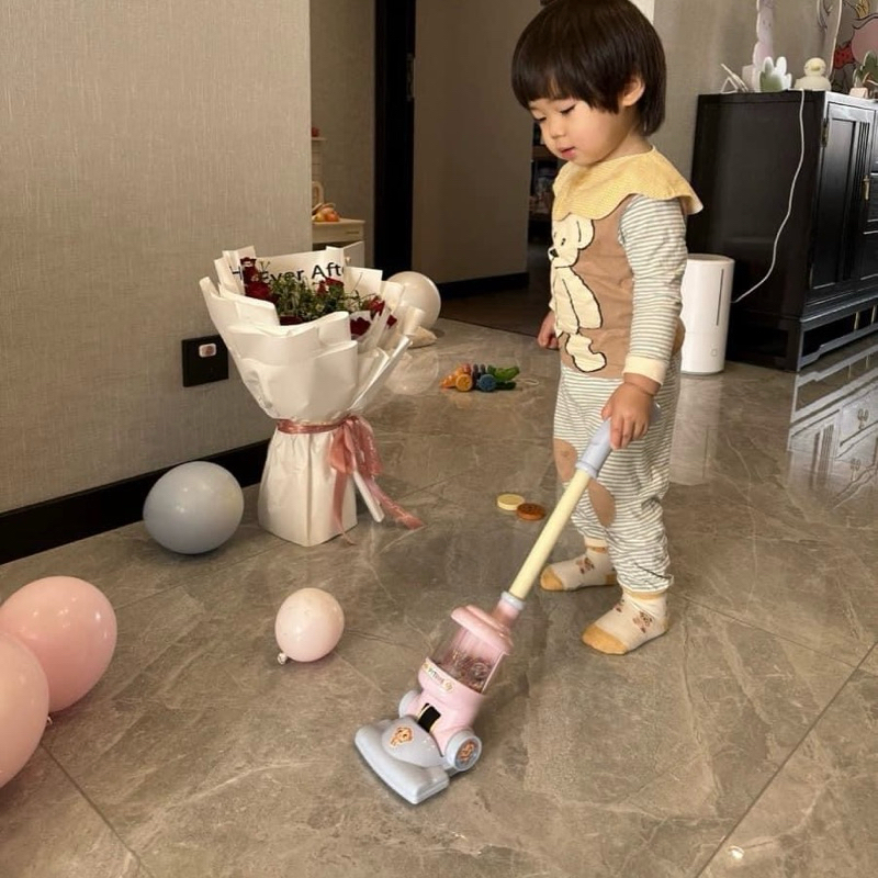 Bộ Chổi Hót Rác Và Cây Lau Nhà Cho Bé Thực Hành Cuộc Sống Dụng Cụ Quét Nhà Lau Nhà Máy Hút Bụi-Đồ Chơi PUPU HOUSE