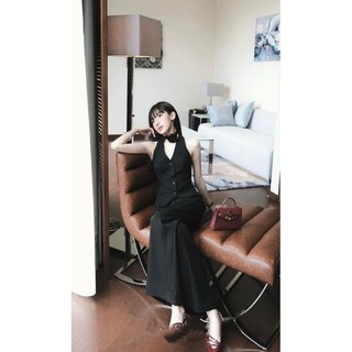 Set áo tim ống suông kèm chocker như clip tặng hoa tai