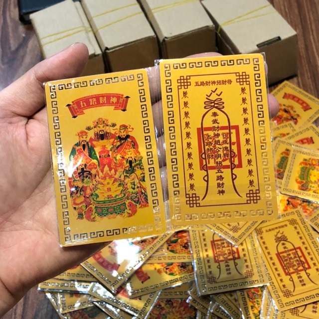 [HỎA TỐC] Kim Bài Ngũ Lộ Thần Tài - Phù Ngũ Lộ - Khai Mở Cung Tài Lộc - Bình An May Mắn , Quà Tết