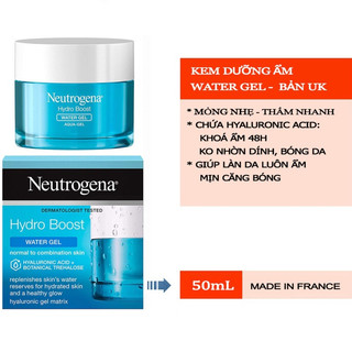 Kem Dưỡng Ẩm Neutrogena Hydro Boost Hyaluronic Acid Water Gel 50g Cấp Ẩm Mẫu Mới Hàng Công Ty