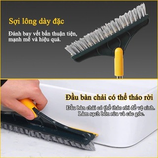 Chổi quét sàn nhà tắm 2in1 thông minh tiện lợi,cây chà sàn kèm gạt nước phòng tắm,vệ sinh,gạt kính cán dài tiện dụng { H