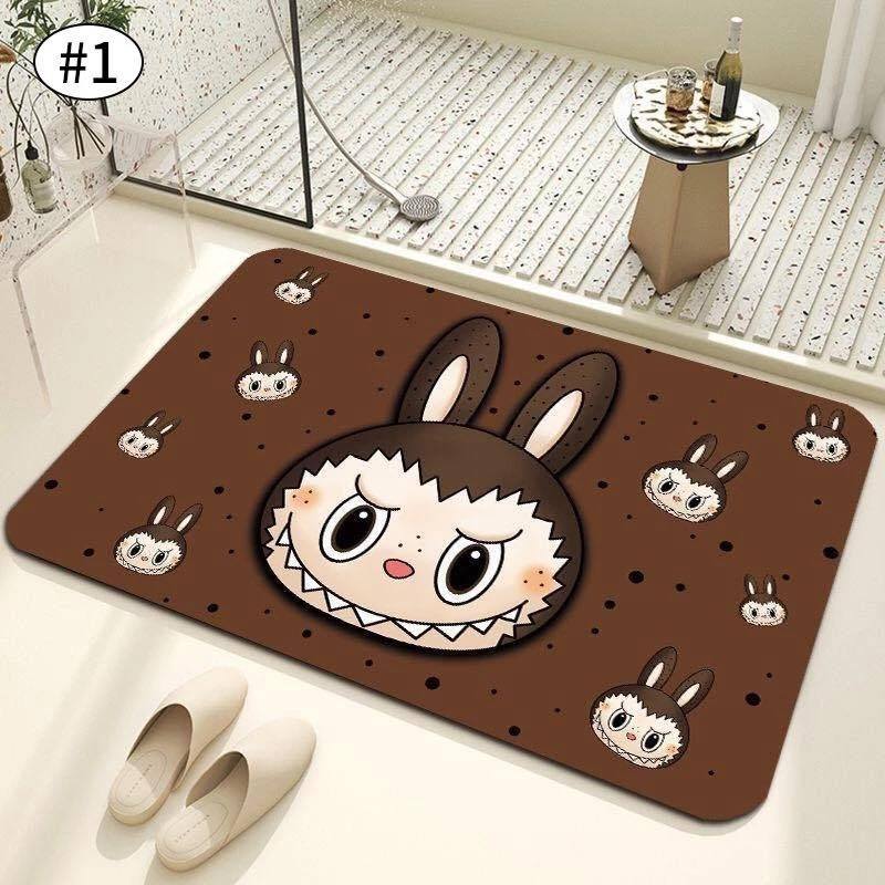 Thảm Thấm Hút, Thảm Lau Chân Hình Labubu Hottrend Chống Trơn Trượt 40x60cm