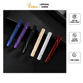 Kẹp cà vạt Nam (không có hộp) thời trang kim loại cao cấp 6cm phù hợp cà vạt 7cm trở lên Cope88