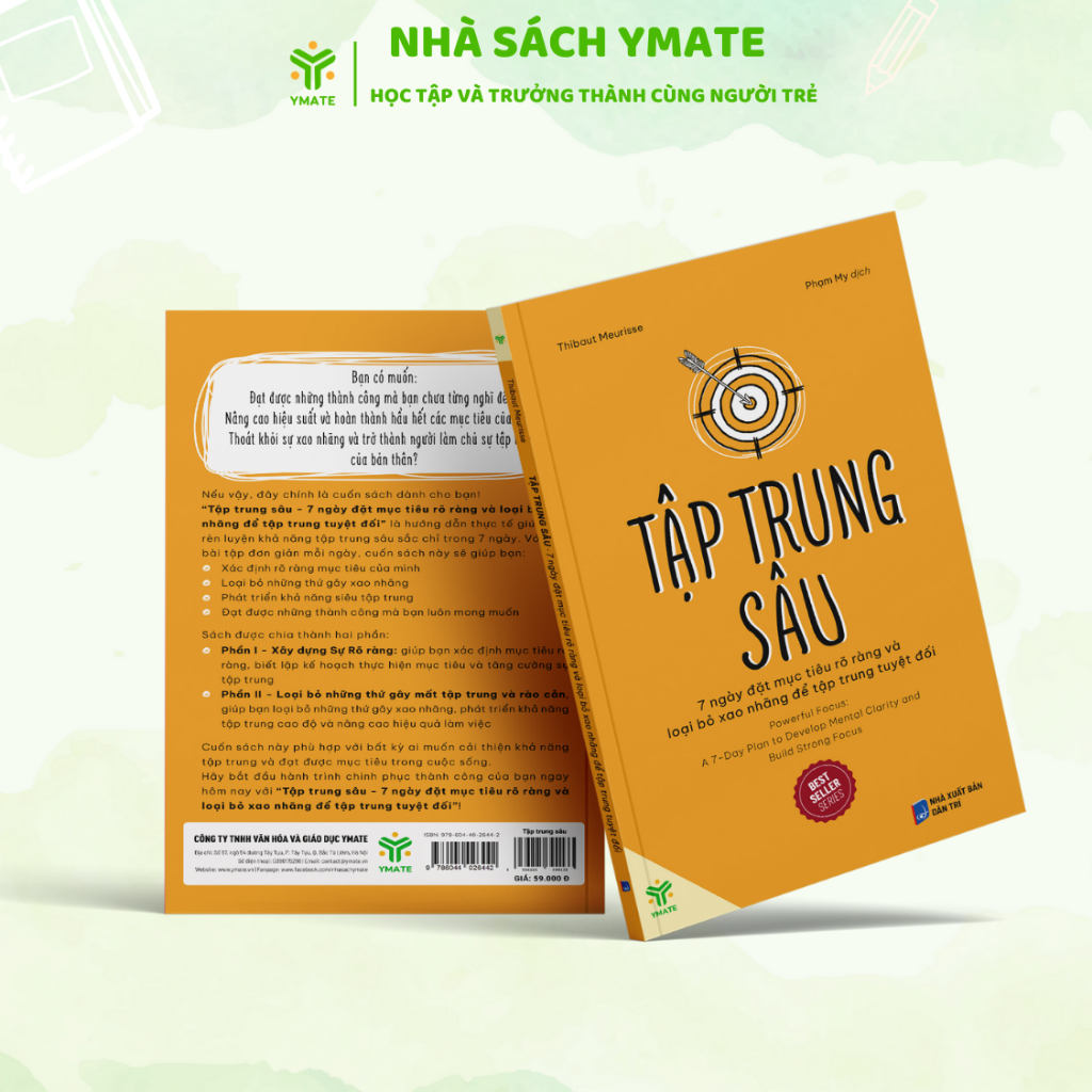 Ảnh Dopamine Detox + Tập Trung Sâu + Hiệu Suất Đỉnh Cao + Hành Động Ngay - Bộ Sách Hiệu Suất -YMATE 3