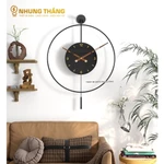 4 Mẫu - Đồng Hồ Treo Tường Decor - Đường Kính 60cm - Decor Trang Trí Nghệ Thuật Cao Cấp - Phong Cách Bắc Âu - BH 1 Năm — ảnh 1