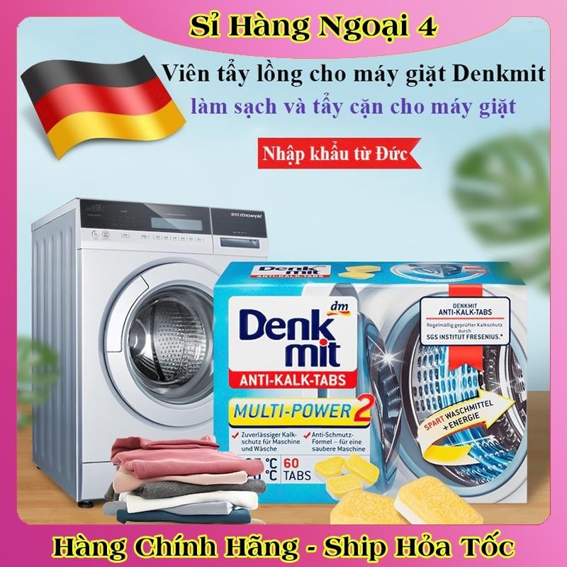 [Hàng nội địa Đức] Viên vệ sinh máy giặt, tẩy lồng giặt Denkmit của Đức