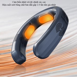 Quạt đeo cổ pin 6000mah, làm mát và làm ấm mùa đông