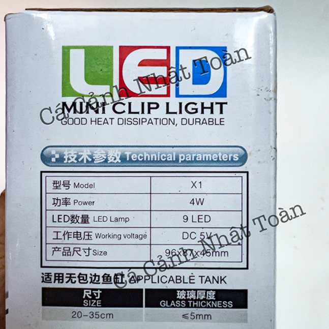 ĐÈN LED KẸP GÓC MINI BỂ CÁ CẢNH JENECA X1