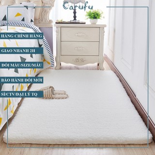 Thảm cho bé tập bò nằm chơi an toàn êm ái Lông Cừu dày | 1m 1m2 1m6 2m | CARUFU