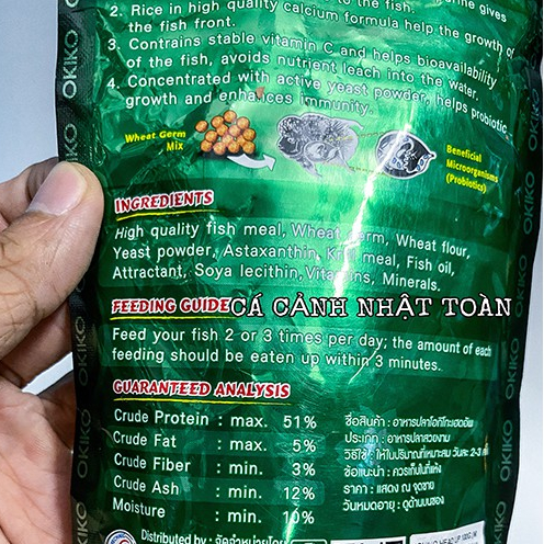 THỨC ĂN LÊN ĐẦU LA HÁN LA HÁN OKIKO XANH LÁ HEAD UP HUNCHER 100G