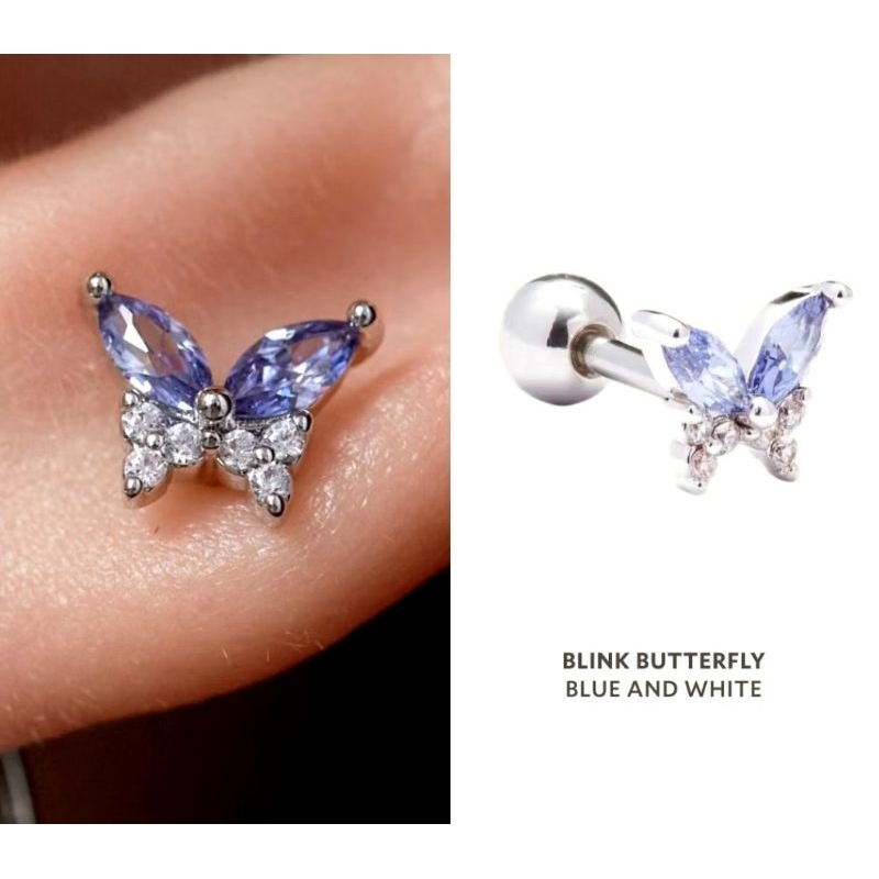Khuyên Tai Bướm Đá BLUE BUTTERFLY JetanX (1 chiếc)