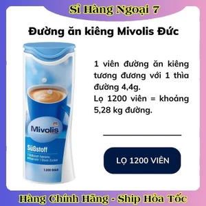 Đường ăn kiêng Mivolis cho Keto, Das, người tiểu đường 1200 viên của Đức -Date mới nhất