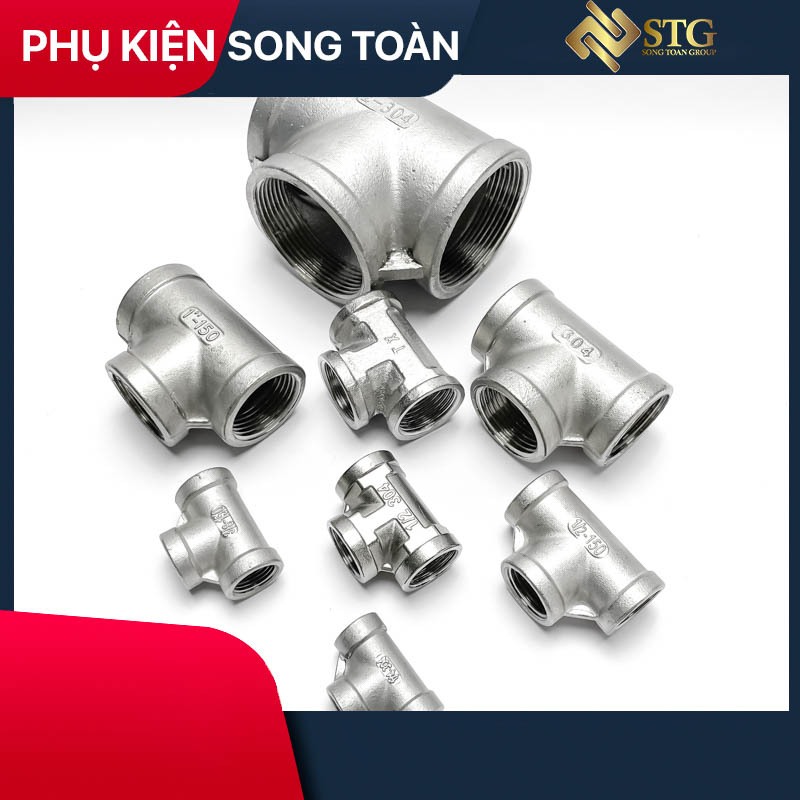 Tê Inox 304, Tê Ren Trong Inox 304 Phi 21 27 34 42 49 60 | Shopee Việt Nam