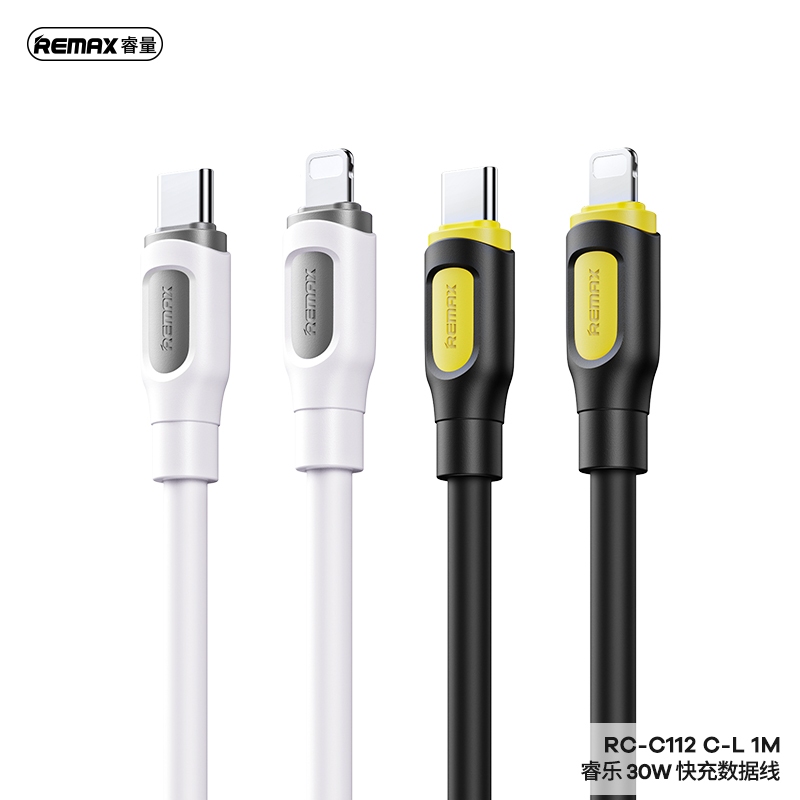 Cáp sạc nhanh 30W Remax RC-C112 Type C ra Li-ght-ning và Cáp sạc nhanh ...