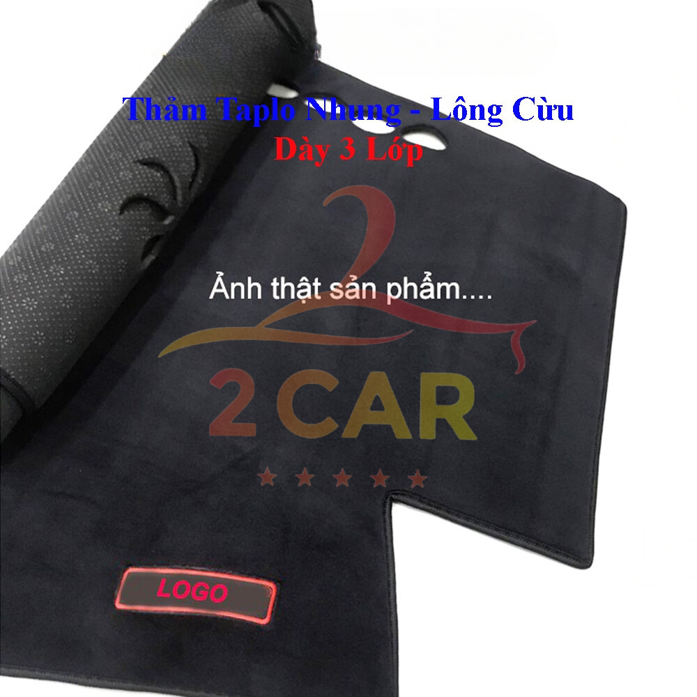 Thảm taplo nhung xe Fortuner đời 2006 đến 2022, 2023, 2024Hàng 3 lớp lông cừu cao cấp. chống nóng taplo hiệu quả