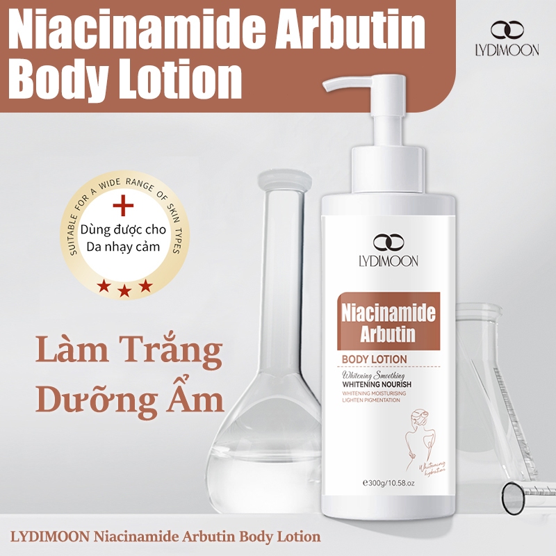 Niacinamide Dưỡng Thể Trắng Da Sữa Dưỡng Thể Alpha Arbutin 300g Làm trắng Dưỡng ẩm Phục hồi da