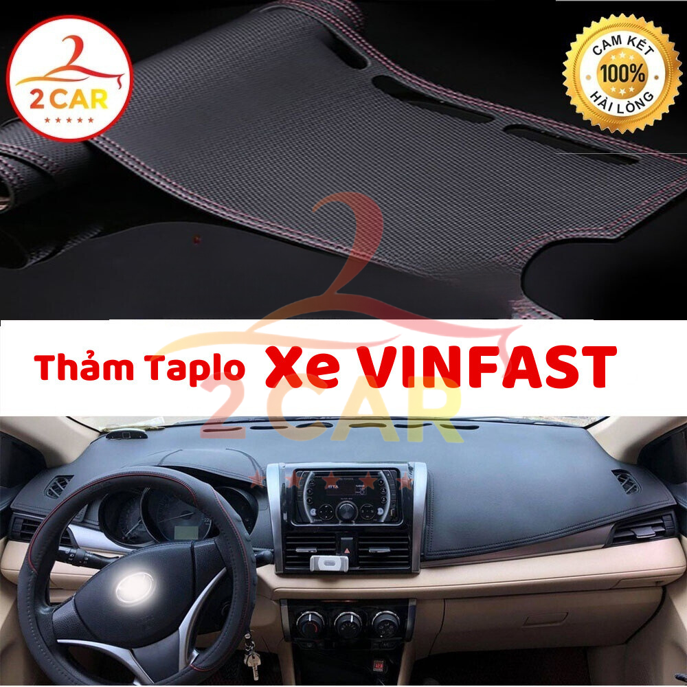 Thảm Taplo xe Vinfast VF3, VF5, VF6,  VF7, VF8, VF9, VFe34, Fadil, Lux A, Lux SA, thảm đẹp, dày dặn, 3 lớp chống trượt