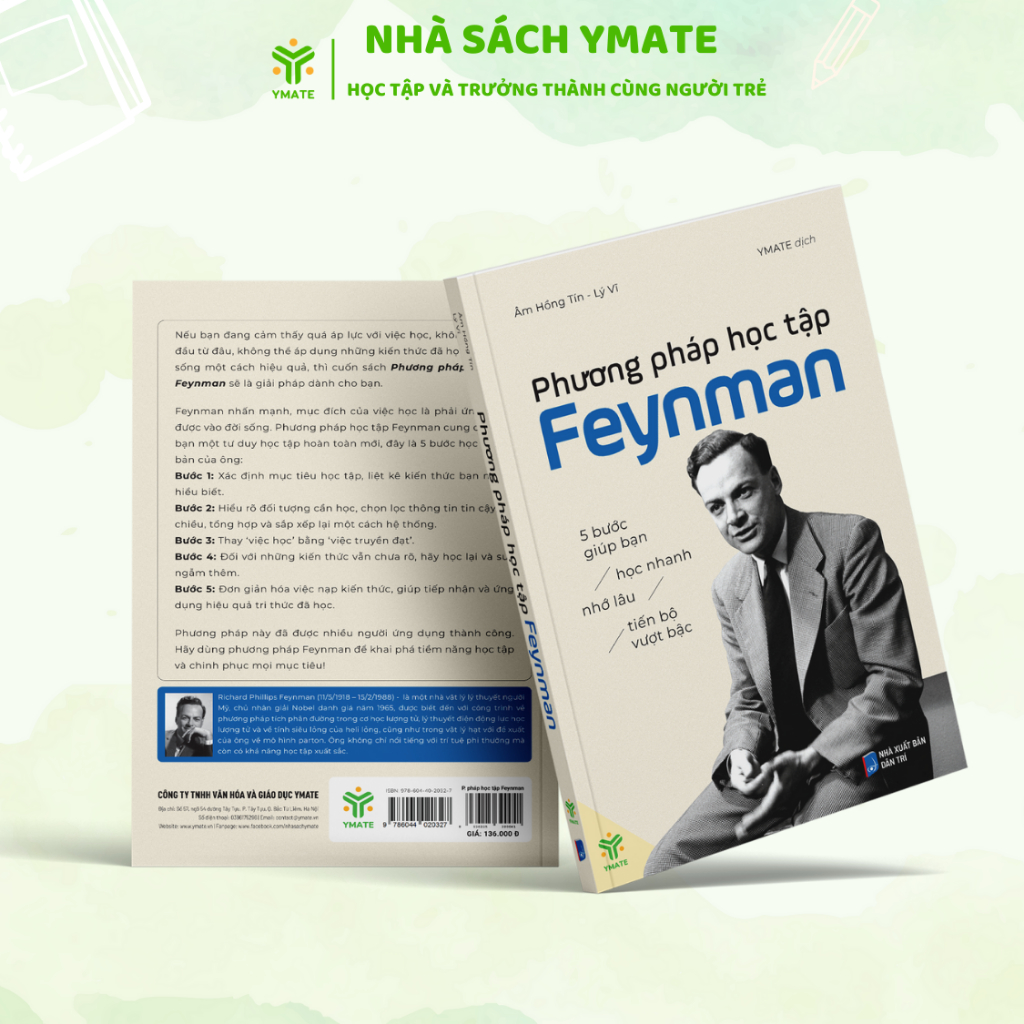 Ảnh - Sách 5 Phương Pháp Học Tập Feynman+ Đánh Thức Bản Năng Học Tập - Bộ Sách Học Tập - YMATE 2