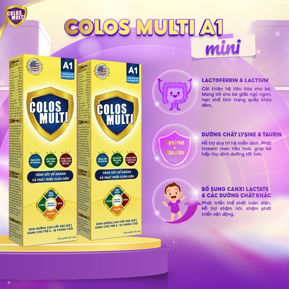 [ HỘP DÙNG THỬ] Sữa non Colosmulti A1 hỗ trợ tăng cường sức đề kháng ...