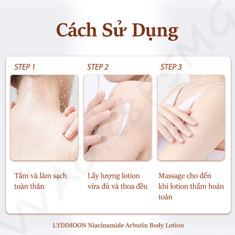 Niacinamide Dưỡng Thể Trắng Da Sữa Dưỡng Thể Alpha Arbutin 300g Làm trắng Dưỡng ẩm Phục hồi da