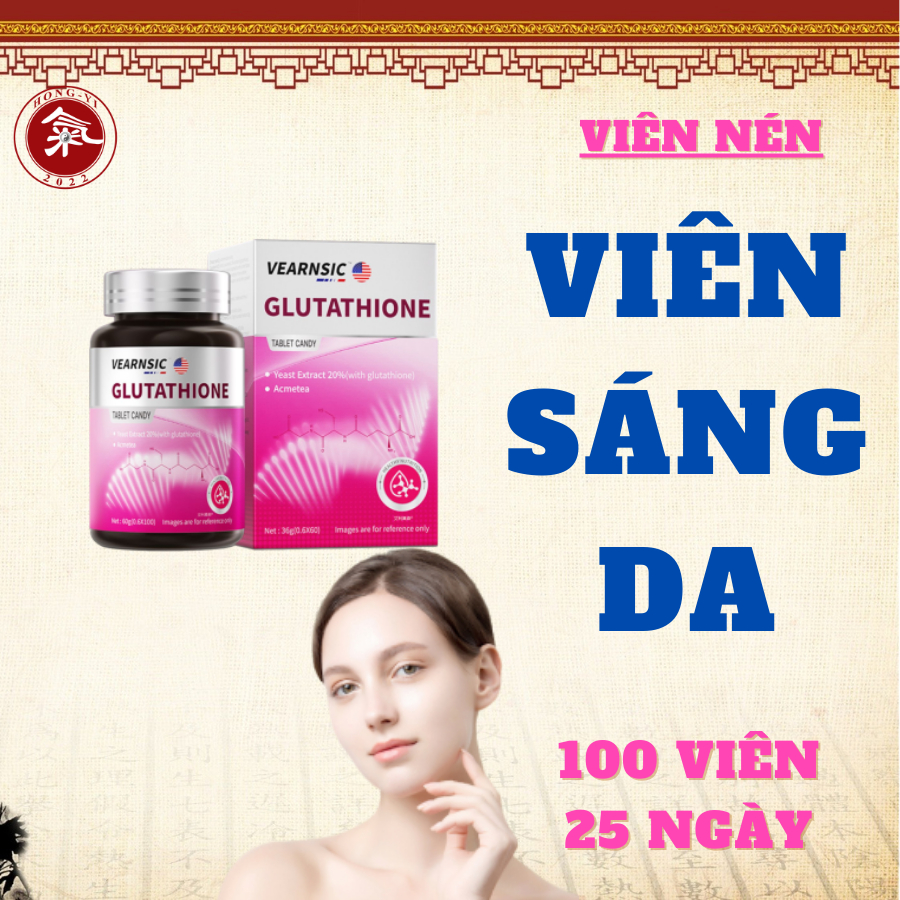 Viên sáng da Glutathion VEARNSIC hỗ trợ làm sáng da, giảm tàn nhang hộp ...