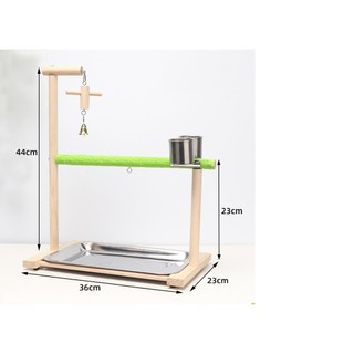 Cầu Đứng Bằng Gỗ Cho Vẹt – Giá Đỡ Vẹt Kèm Phụ Kiện, An Toàn, Dễ Lắp Đặt