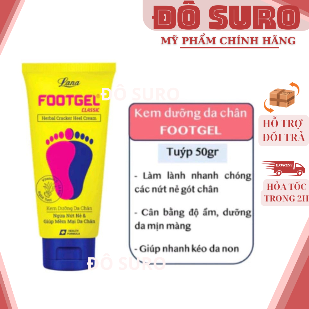 Kem chống nứt nẻ da gót chân FOOTGEL LANA tuýp 50G