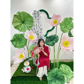 Giấy nhăn mỹ thuật làm hoa khổng lồ thủ công